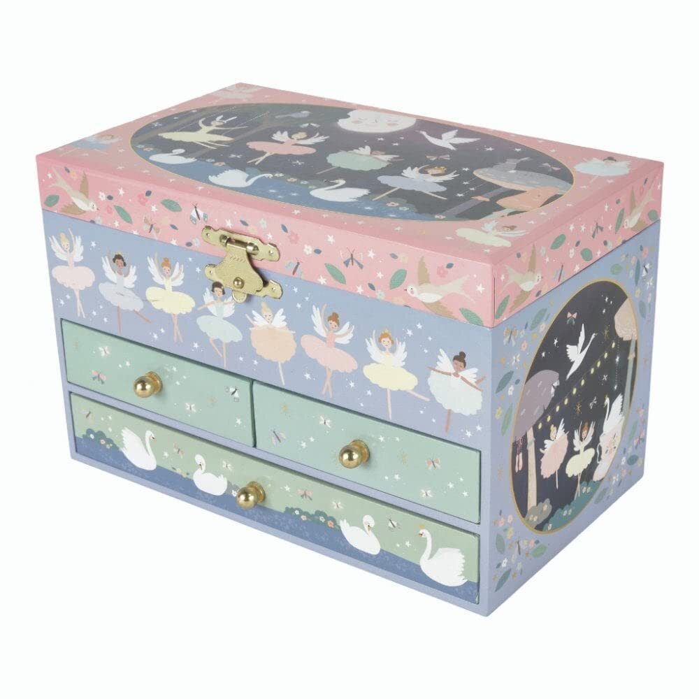 4293 43P6389 Enchanted Musical Jewelry Box with 3 Drawers